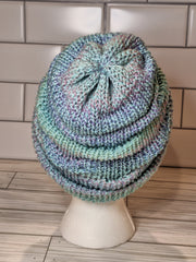 Cupcake Knit Hat with Fold Up Brim