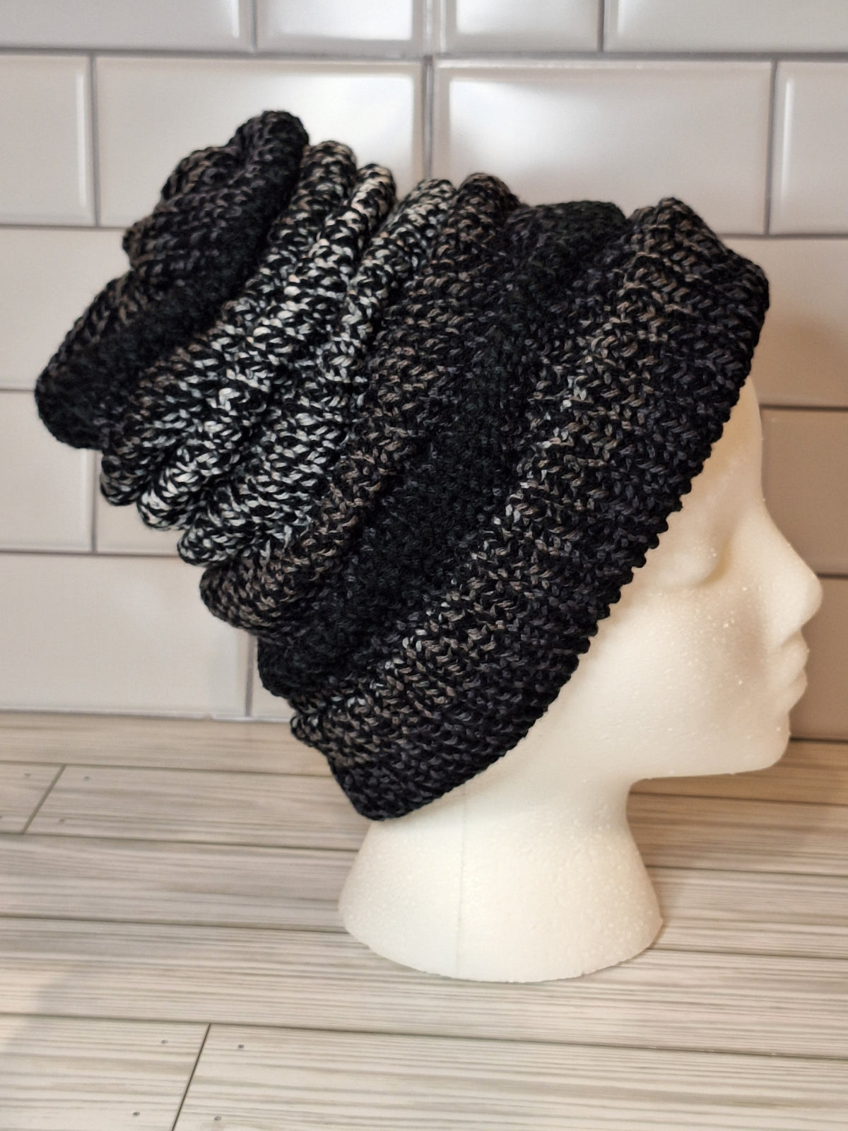 Cupcake Knit Hat with Fold Up Brim