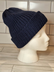 Knit Hat with fold up brim