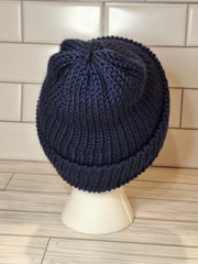 Knit Hat with fold up brim