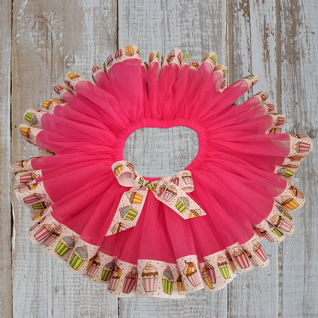 Cupcake Tutu Skirt made with 1 layer of ribbon