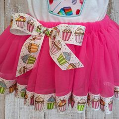 Cupcake Tutu Skirt made with 1 layer of ribbon