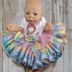 Mermaid Tutu Skirt made with 1 layer of ribbon