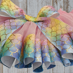 Mermaid Tutu Skirt made with 1 layer of ribbon