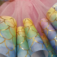 Mermaid Tutu Skirt made with 1 layer of ribbon