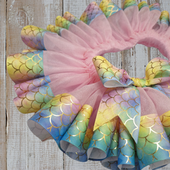 Mermaid Tutu Skirt made with 1 layer of ribbon