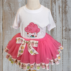 Cupcake Tutu Skirt made with 1 layer of ribbon