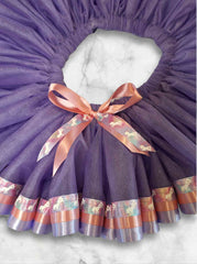 Unicorn Tutu Skirt made with three layers of ribbon